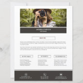 フォトグラファーAbout Meページテンプレート (正面)