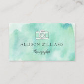 フォトグラファーAqua Waterカラーカメラ 名刺 (正面)