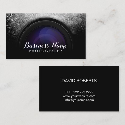フォトグラファーBlack Camera Photography Studio 名刺 (正面/裏面)