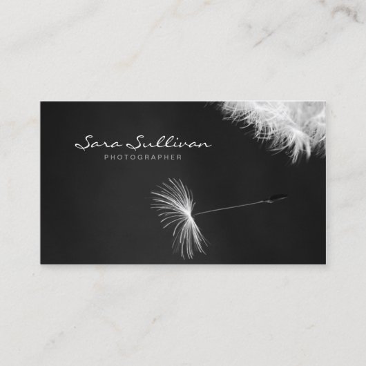 フォトグラファーBusiness Card Dandelionクローズアップ 名刺 (正面)