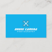 フォトグラファーDrone航空ビデオ&写真ブルー 名刺 (正面)