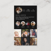 フォトグラファーInstagramインフルエンサーQRコードブラック 名刺 (裏面)
