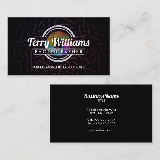 フォトグラファーSlogans名刺 名刺 (正面/裏面)