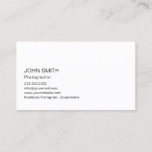 フォトグラフィスタジオプロフェッショナルイベント写真家 名刺 (裏面)