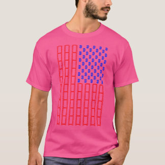 フォトグラフィーフラグTシャツ - アメリカ国旗 写真 Tシャツ