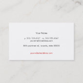 フォトグラフィー赤モノグラムの円ロゴ黒 名刺 (裏面)