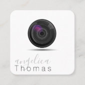 フォトグラフィー |アーティスト |デザイナー |カメラレンズ スクエア名刺 (正面)