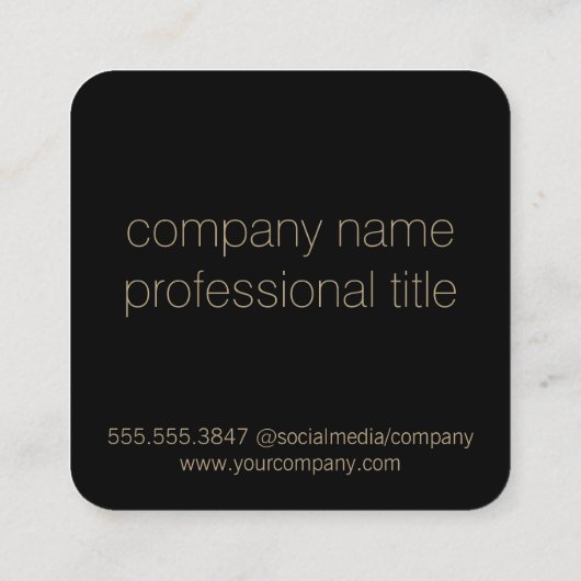 フォトグラフィー |アーティスト |デザイナー |カメラレンズ スクエア名刺 (裏面)