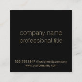 フォトグラフィー |アーティスト |デザイナー スクエア名刺 (裏面)