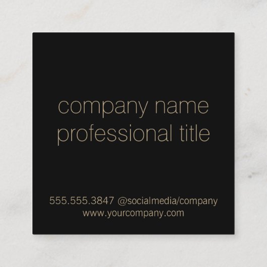 フォトグラフィー | アーティスト | 設計者 | コンテンツ作成者 スクエア名刺 (裏面)