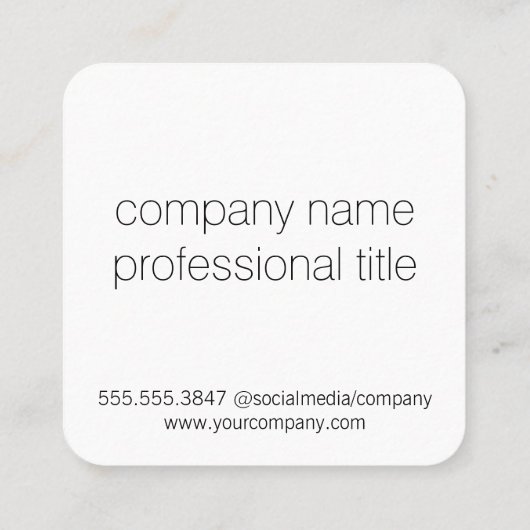 フォトグラフィー |カメラレンズ スクエア名刺 (裏面)