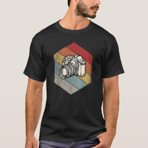 フォトグラフィー ジオメトリック ダストレス ヴィンテージ レトロ スタイリッシュ Tシャツ
