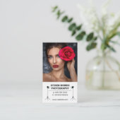 フォトグラフィー |バラ付きモデル |写真のカスタム追加 名刺 (スタンド正面)