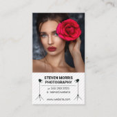 フォトグラフィー |バラ付きモデル |写真のカスタム追加 名刺 (正面)