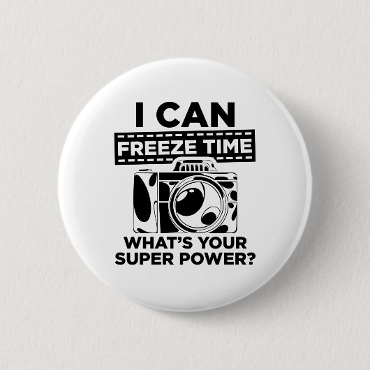 フォトグラフィー |フォトグラファーのカメラカメラマン 缶バッジ (正面)