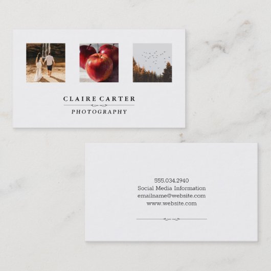 フォトグラフィー | フォトグラファーのポートフォリオ 名刺 (正面/裏面)