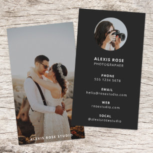 フォトグラフィー モダン ミニマル スタイリッシュ ブラック フォト 名刺