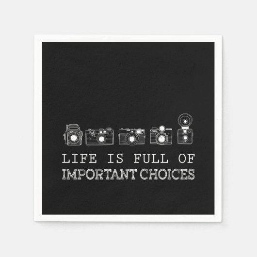 フォトグラフィー |人生は重要な選択でいっぱいだ スタンダードカクテルナプキン (正面)