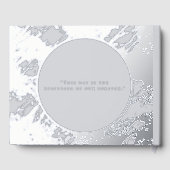 フォトグラフ ゲストブック グレー エレガント フォイル ゲストブック (裏面)