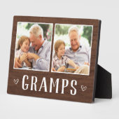 フォトグランプ素朴スおじいちゃん2枚 フォトプラーク (側面)