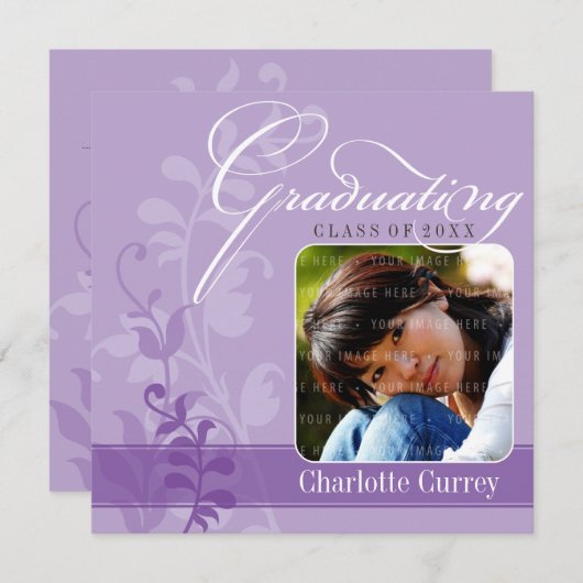 フォトグラードアナウンスパーエレガントプル 招待状 (正面/裏面)