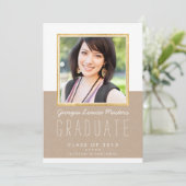 フォトグラードアナウンスメントクールラックス金ゴールドフレームクラフト 招待状 (スタンド正面)