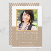 フォトグラードアナウンスメントクールラックス金ゴールドフレームクラフト 招待状 (正面/裏面)