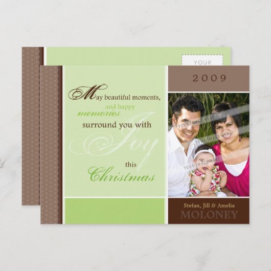 フォトグリーティングポストカ感動的キ:: joy 3 シーズンポストカード (正面/裏面)