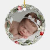 フォトグリーナリー |初めてのクリスマスセラミックオーナメント セラミックオーナメント (裏面)
