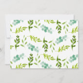 フォトグリーンアニマルズサファリワイルドワン誕生日 招待状 (裏面)