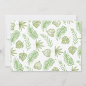 フォトグリーンカーサファリワイルドワン1歳の誕生日 招待状 (裏面)