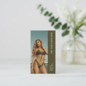 フォトグリーンビキニバリスタダブルナンバーコーヒー ロイヤリティカード (スタンド正面)