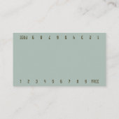 フォトグリーンビキニバリスタダブルナンバーコーヒー ロイヤリティカード (裏面)