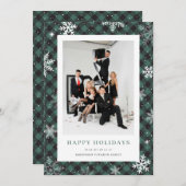 フォトグリーンプレイドスノーフレーク企業の事業 シーズンカード (正面/裏面)