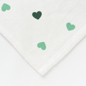 フォトグリーンモダンロマンチックな恋10人名 フリースブランケット (角)