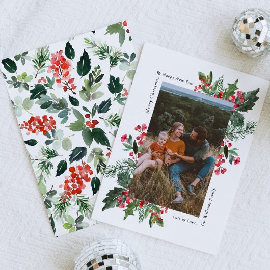 フォトグリーンリークリスマスカード シーズンカード