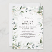 フォトグリーン付き卒業パーティースクリプト 招待状 (裏面)