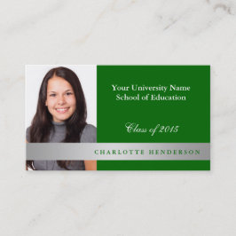 フォトグリーン卒業ネットフォーマルワーク学生 コーリングカード