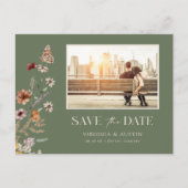 フォトグリーン日付はがきを保存 ポストカード (正面)