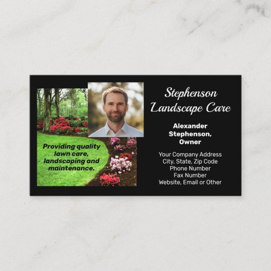 フォトグリーン造園業気に業 名刺 (正面)