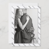 フォトグレーと黄モダン色のタイポグラフィ結婚ズ 招待状 (裏面)