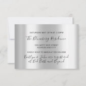 フォトグレーガラスバブル写真結婚のイベント 招待状 (裏面)