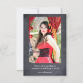 フォトグレー縦2枚- 3x5 Gradの発表 招待状 (裏面)