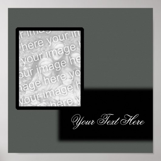 フォトグレー/ブラックポスター ポスター (正面)