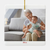 フォトグ素晴らしラマ初めてのクリスマスツリーとクリブ セラミックオーナメント (裏面)