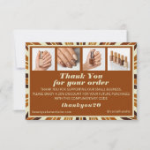 フォトグ素朴リッドネイルサロン注文サンキューカード サンキューカード (正面)