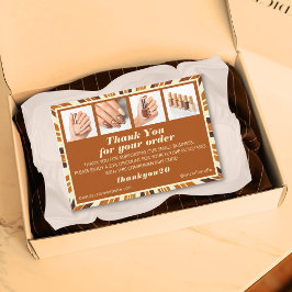 フォトグ素朴リッドネイルサロン注文サンキューカード サンキューカード