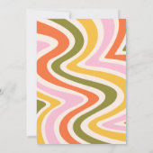 フォトケーキキャンドルカラフルスパークル1歳の誕生日 招待状 (裏面)