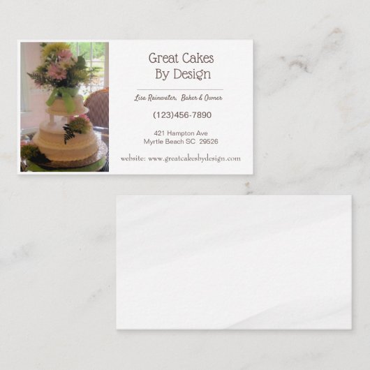 フォトケーキベイカーの名刺を追加 名刺 (正面/裏面)