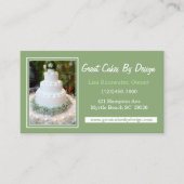 フォトケーキベーカー料理人のケーターデコレーター 名刺 (正面)